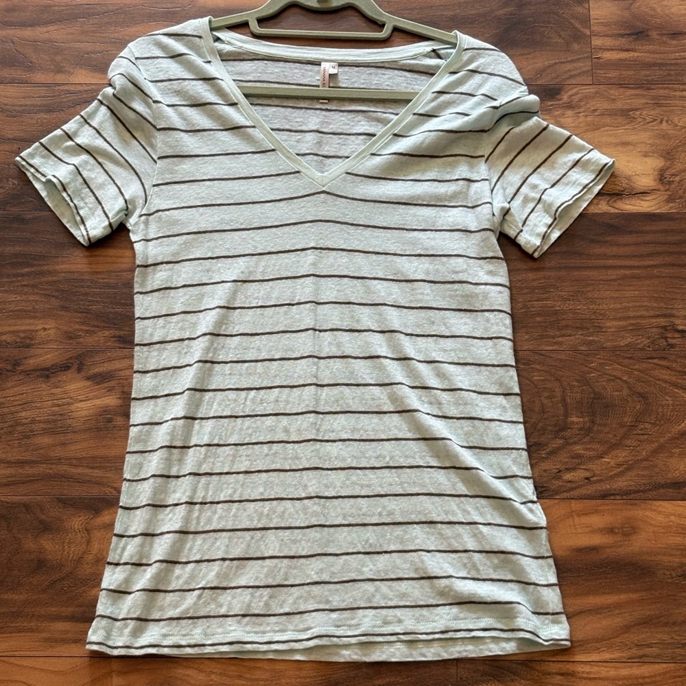 Banana Republic Green Fitted Short Sleeve T-Shirt